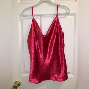 shimmer pink cowl neck tank top/blouse